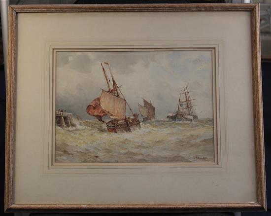 Frederick James Aldridge (1850-1933) The Old Stella, off Shoreham, 10 x 14in.